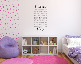 Daughter of the King - Inspirational Wall Decal for Girl's Bedroom