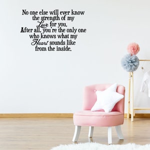 A Mother's Love Wall Decal Nursery Wall Decal Quote Baby Wall Art Nursery Wall Quotes Baby Strength of My Love Nursery Wall Gift image 8