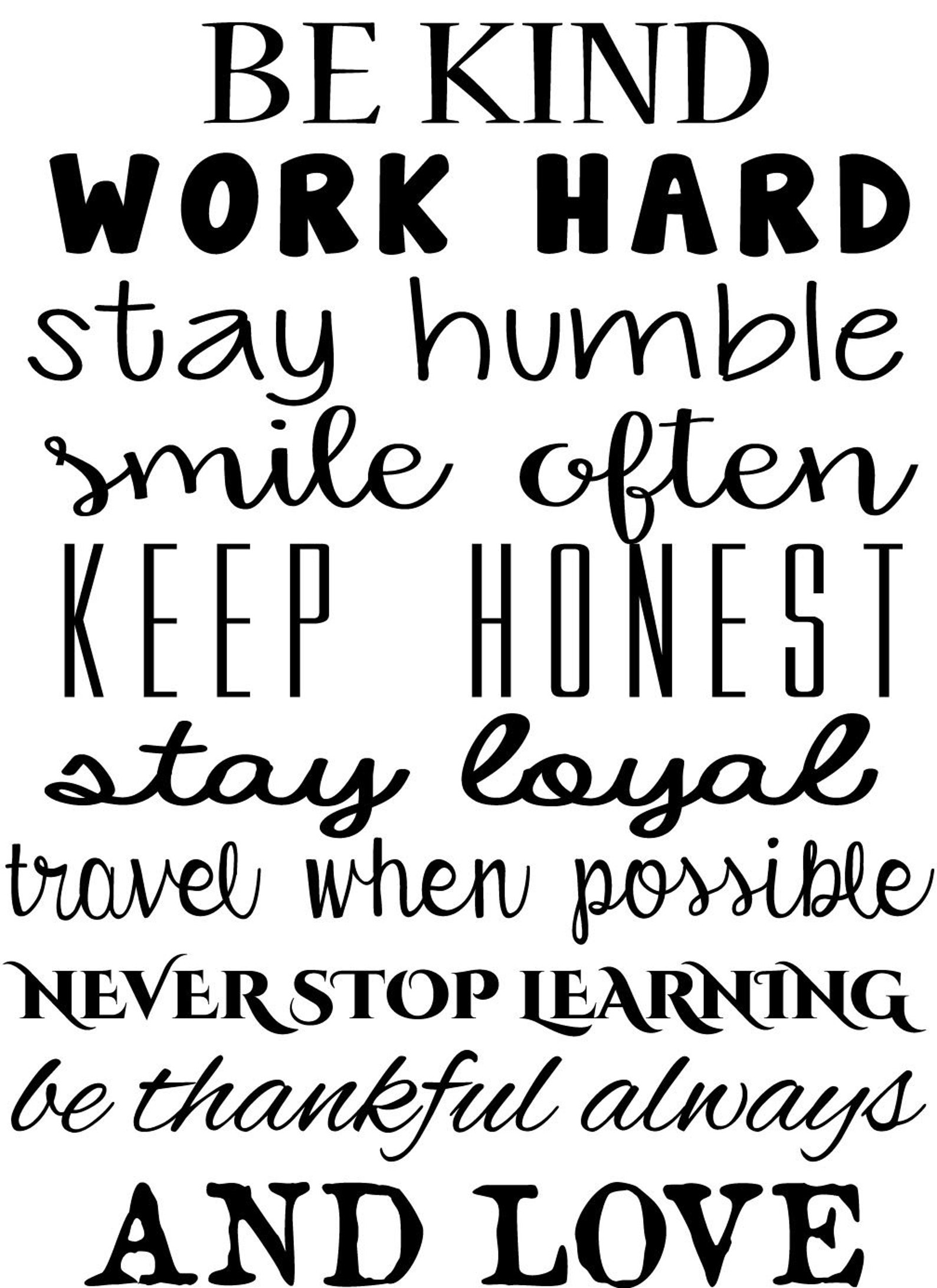 Motivational Inspirational Wall Decal Be Kind Wall Decal Quote Etsy