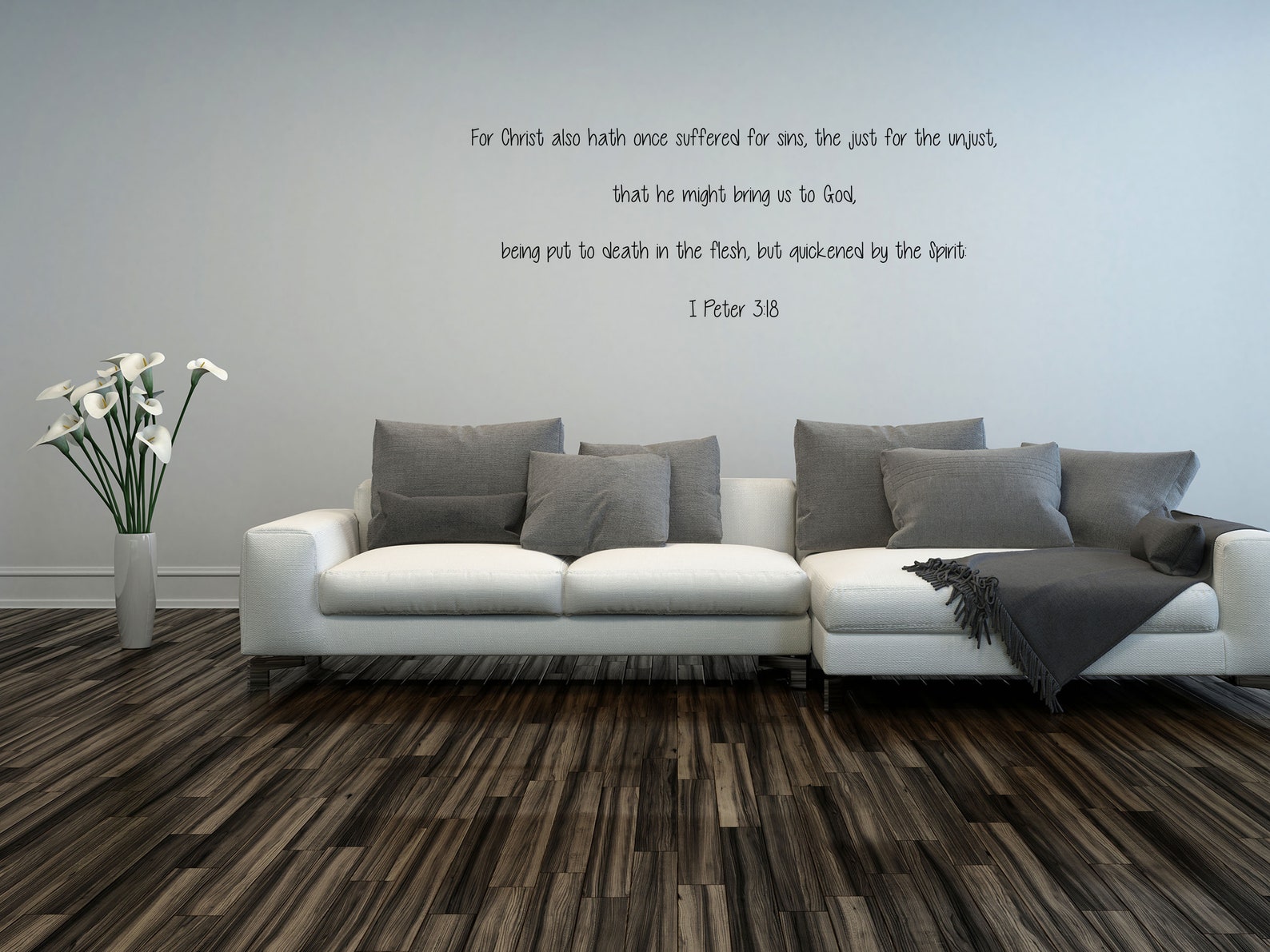 1 Peter 318 Scripture Wall Decals Bible Verse Decals KJV Etsy