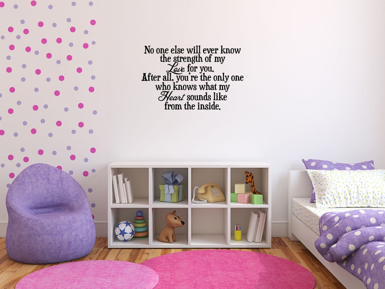 A Mother's Love Wall Decal Nursery Wall Decal Quote Baby Wall Art Nursery Wall Quotes Baby Strength of My Love Nursery Wall Gift image 2