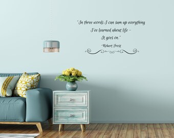 Robert Frost Decal Wall Vinyl Decal - Living Room Decal - Inspirational Room Decor - Vinyl Wall Art - Wall Quote Decal - Removeable Sticker