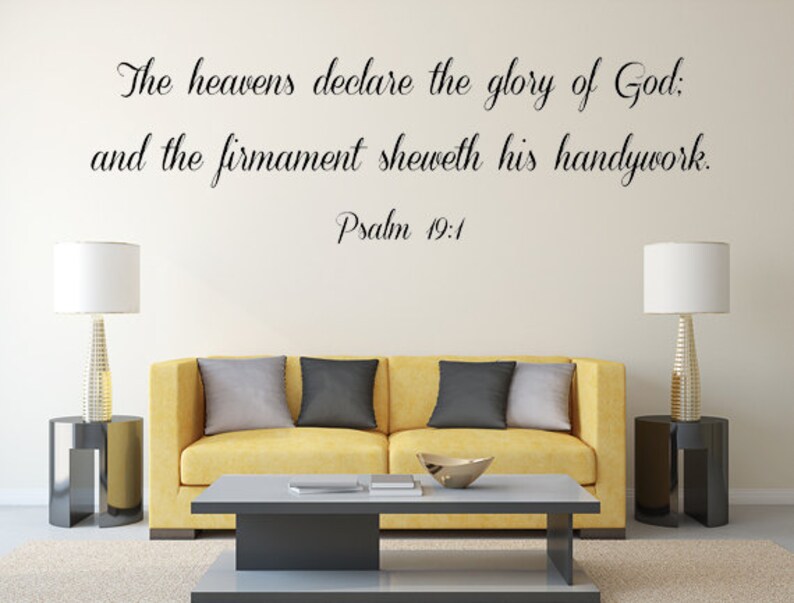 Psalm 191 wall decor KJV Scripture Wall Art The Heavens Etsy