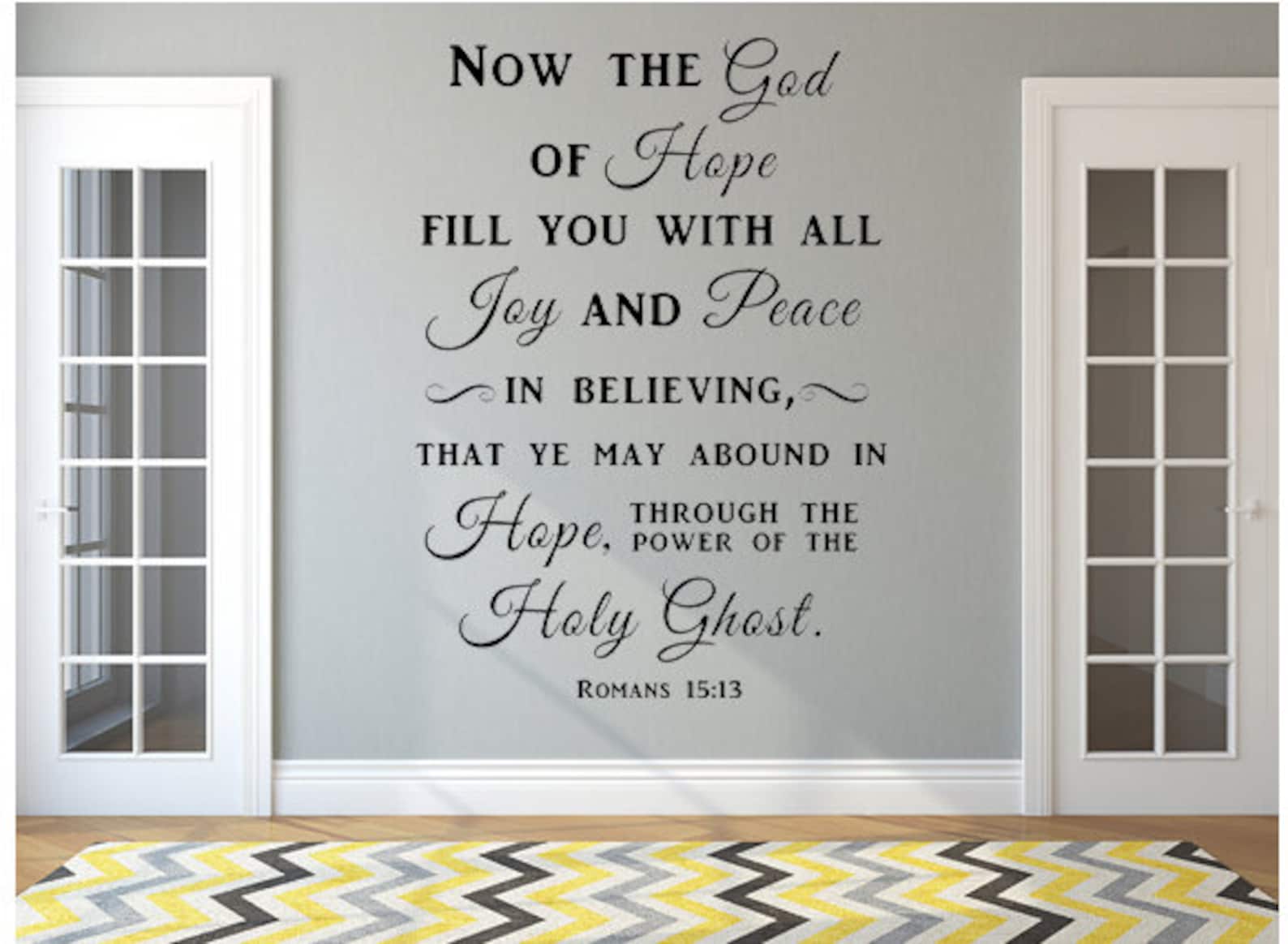 Scripture Wall Decal Christian Wall Art KJV Scripture Wall Etsy