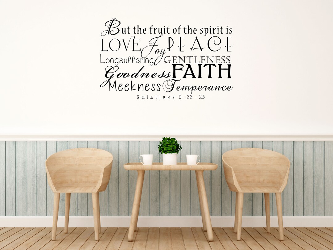 Galatians 5:22 the Fruit of the Spirit Bible Wall Decor - Church Decal ...