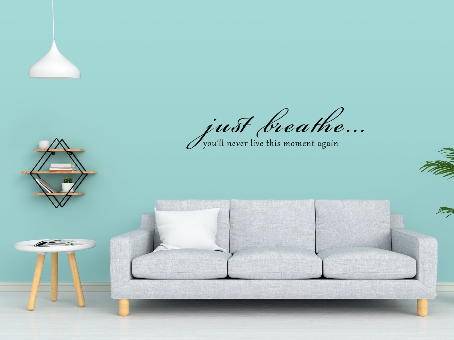 Just Breathe Vinyl Quote for Inspiration Wall Art Decal Etsy