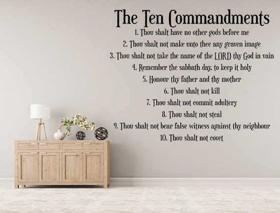 The 10 Commandments Wall Decal Ten - Ten Commandments Vinyl Wall Art The 10 Commandments Wall Decal Ten - Ten Commandments Vinyl Wall Art
