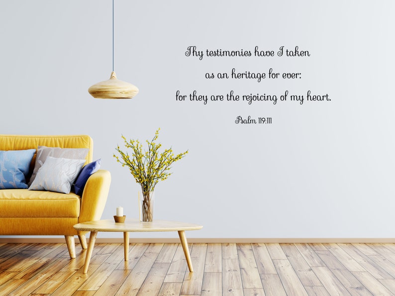 Psalms 119111 Bible Verse Scripture Wall Decal Sticker KJV Etsy