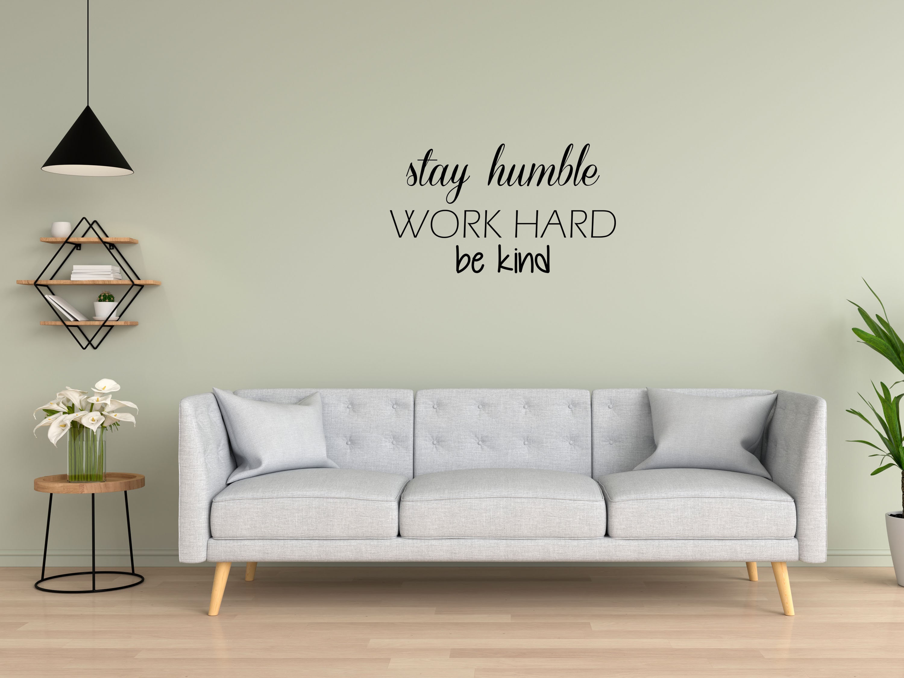 Work Hard Stay Humble Quote Vinyl Wall Decals Decor Sticker Removable Waterproof