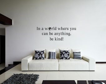 Be Kind Quote Vinyl Wall Decal - Classroom Decor