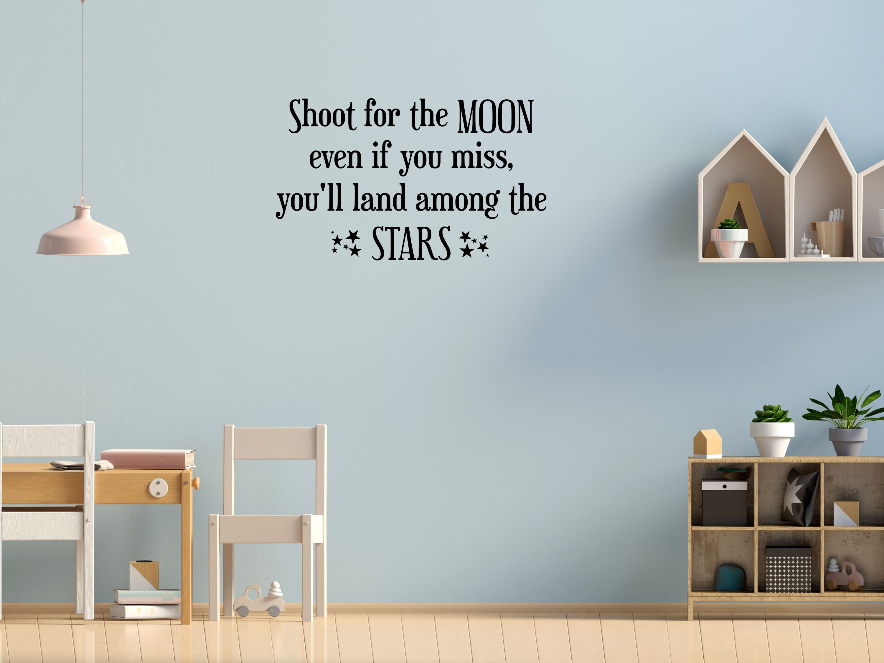 Shoot for the Moon and Stars Vinyl Wall Decal Quote Etsy