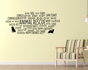 Animal Rescue Word Cloud Sticker Animal Shelter Decal - Etsy Animal Rescue Word Cloud Sticker Animal Shelter Decal - Etsy