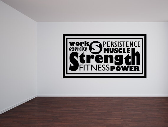 Work Exercise Decal Fitness Room Decor Custom Quote Fitness Etsy