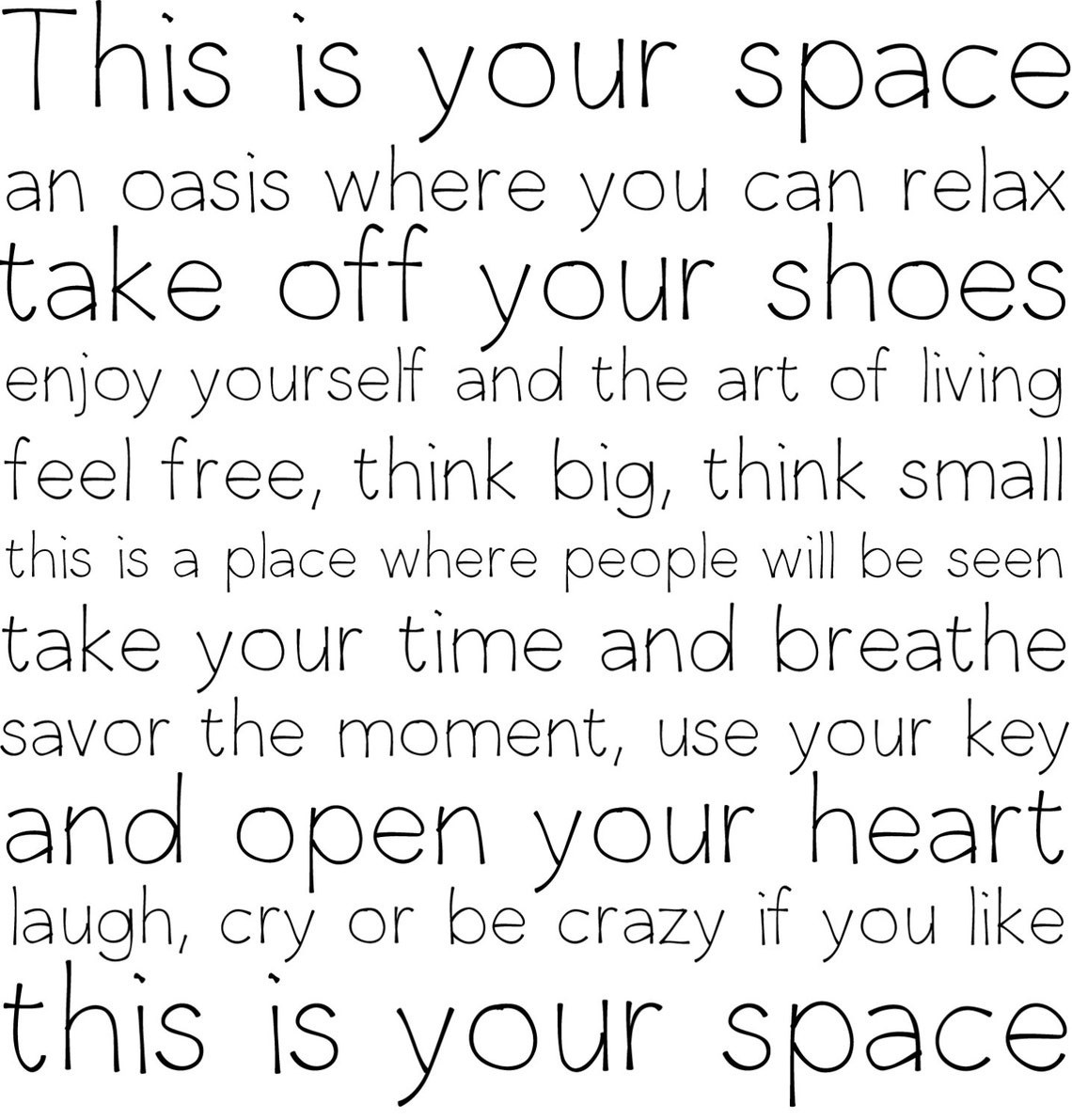 This is Your Space Vinyl Wall Decal Open Your Heart Vinyl Etsy