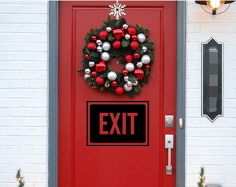 Vinyl Wall Decal exit Sign Door Signs Exits - Etsy