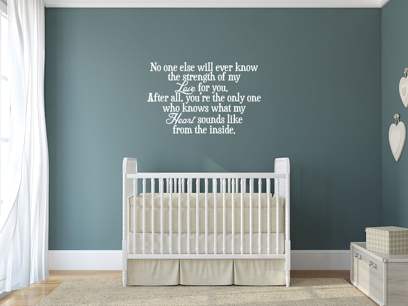 A Mother's Love Wall Decal Nursery Wall Decal Quote Baby Wall Art Nursery Wall Quotes Baby Strength of My Love Nursery Wall Gift image 1