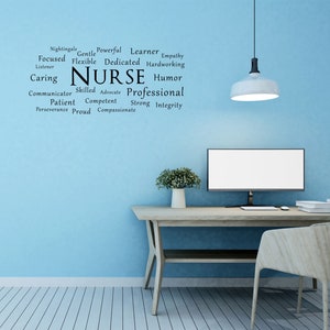 Nurse Decal - Nurse Family Decal Gift - Nurse Appreciation - Nurse Vinyl Wall Decal - RN Wall - Nursing Decal - Gift For Nurse - Nurse Decor