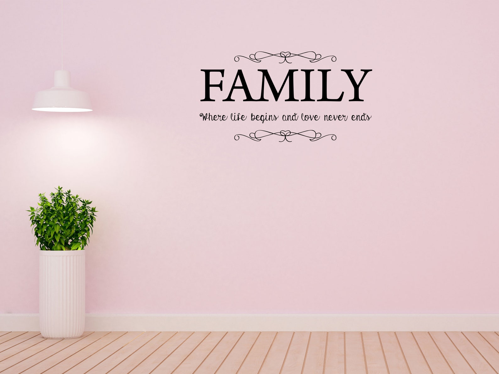 Family Where Life Begins Wall Decal the Family Vinyl Wall - Etsy