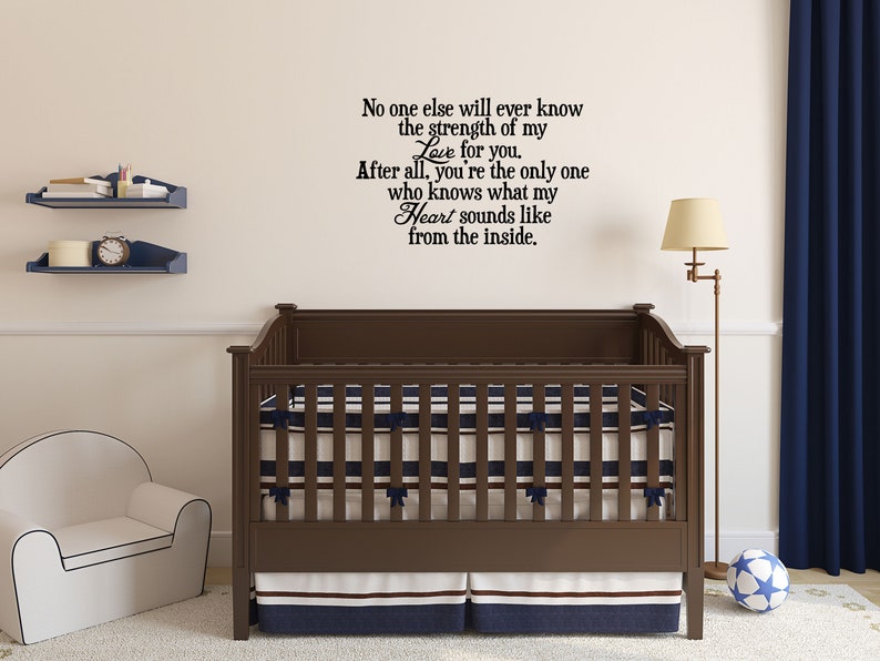 A Mother's Love Wall Decal Nursery Wall Decal Quote Baby Wall Art Nursery Wall Quotes Baby Strength of My Love Nursery Wall Gift image 4