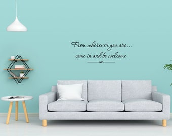 From Wherever You Are Wall Decal For Living Room. High Quality Removable Wall Decal