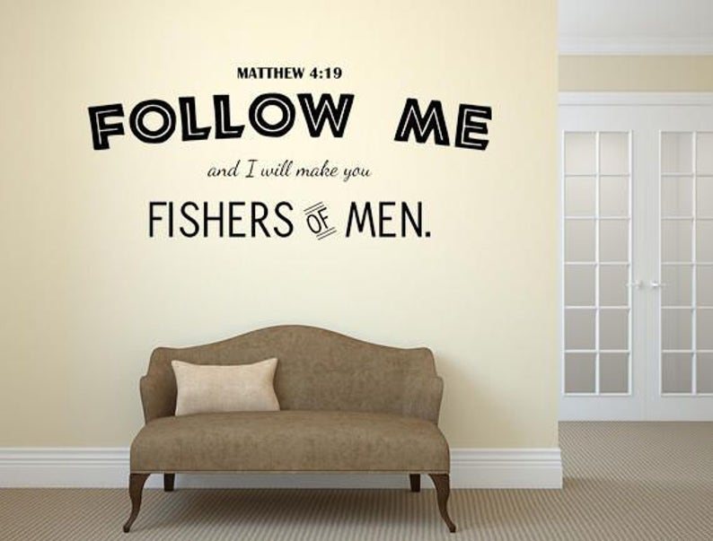 fishers of men wall decal custom wall custom quote fishers of | etsy