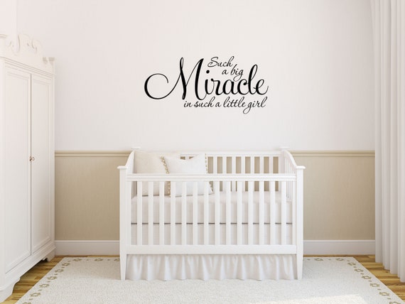Such A Little Girl Such A Big Miracle Nursery Bedroom Decal Wall Sticker Picture 
