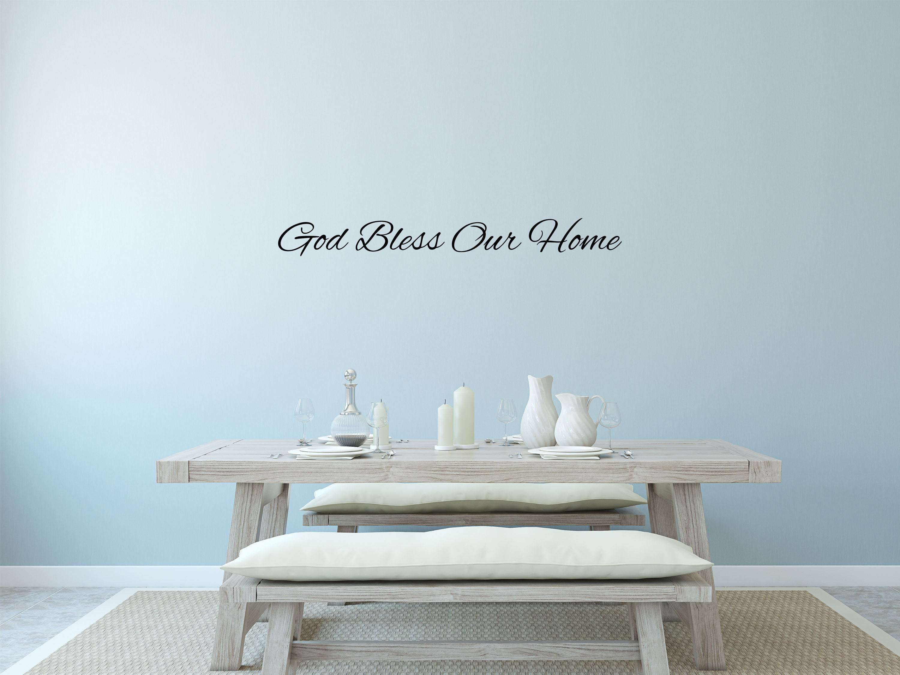 God Bless Our Home Decal - Christian Home Decor, Vinyl Wall Art - Etsy, image size:3000x2250