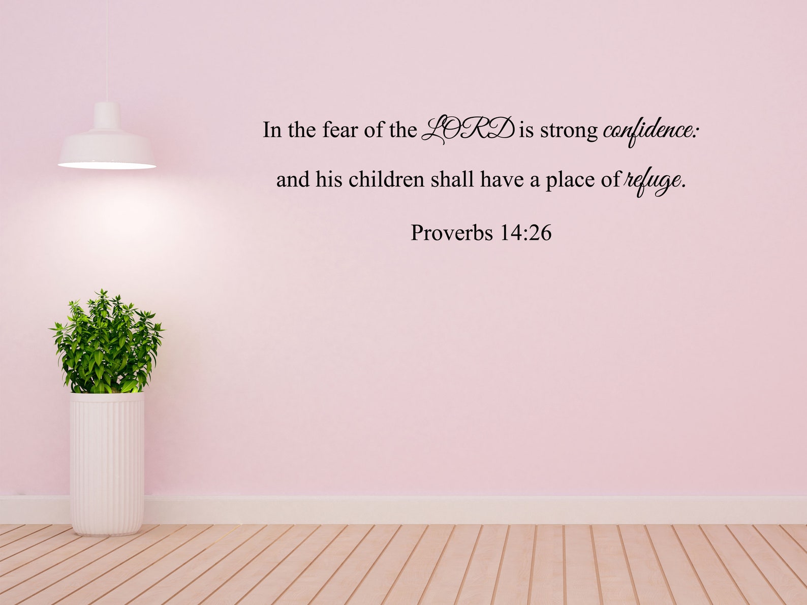 Proverbs 1426 KJV Bible Verse Wall Decal Bible Wall Art Etsy
