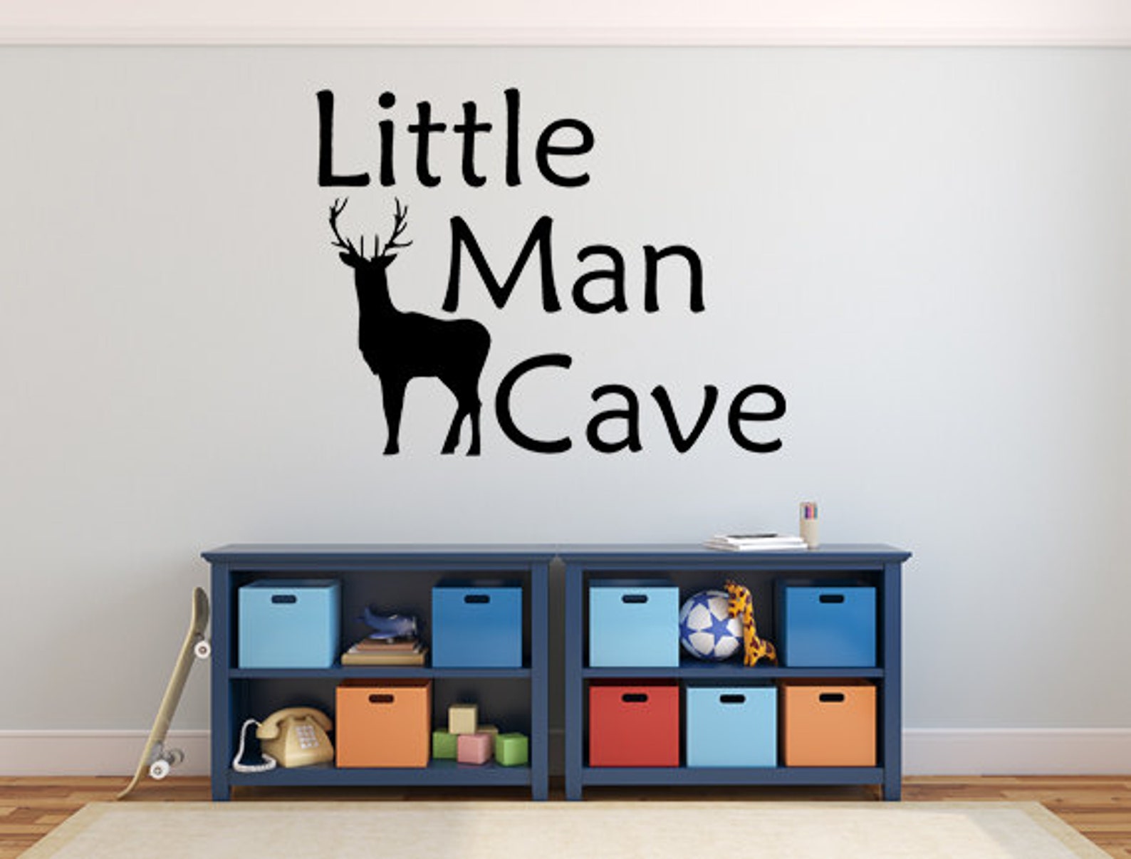Little Man Cave Boy's Room Wall Decal Nursery Decor Etsy