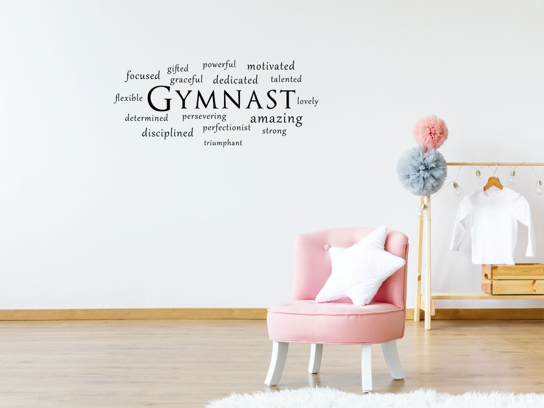 Gymnast Wall Decal Gymnastics Wall Decal Wall Art Etsy