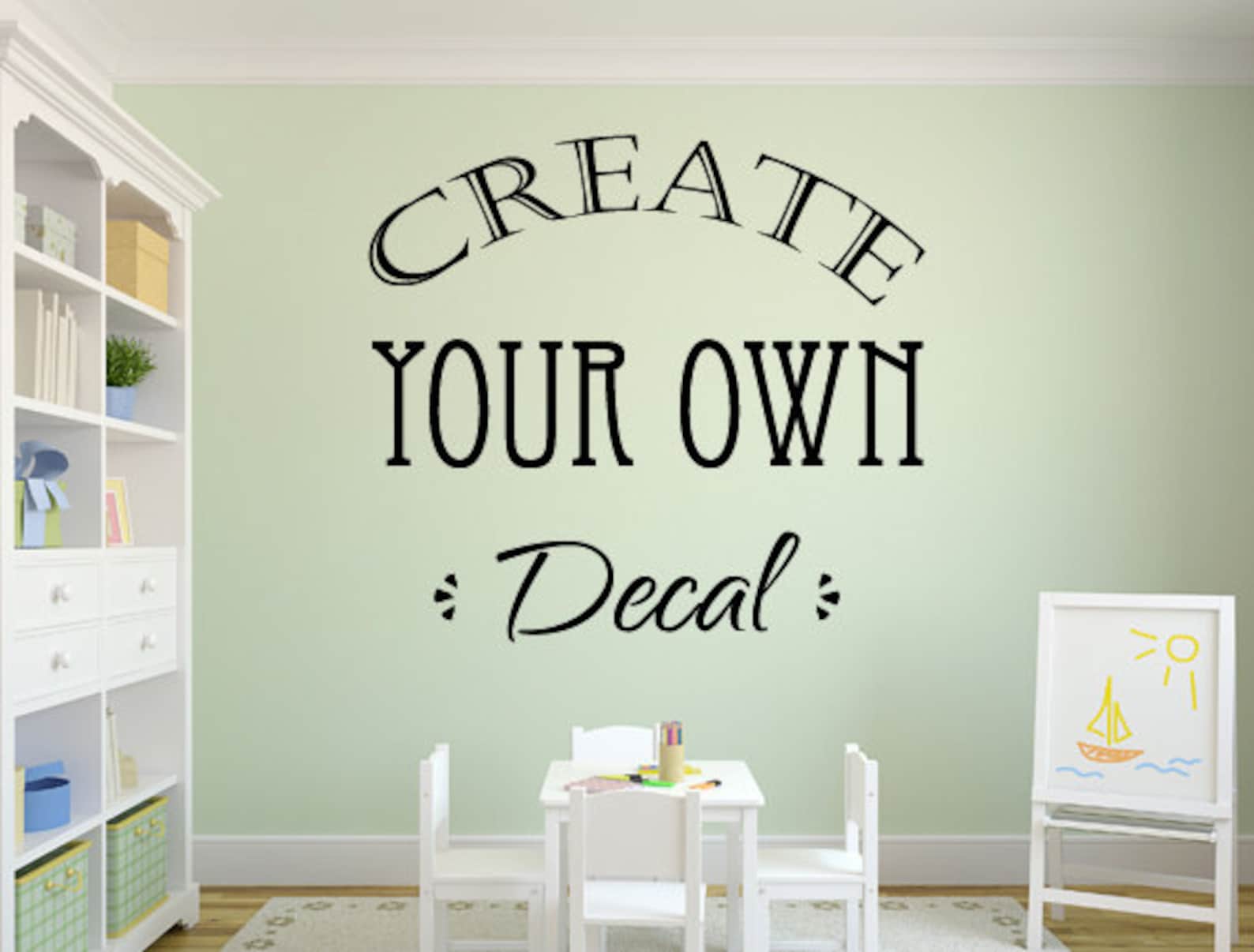 Custom Wall Decal Create Your Own Decal Custom Lettering Etsy