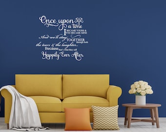 Once Upon A Time Wall Decal – Romantic Wedding Decor