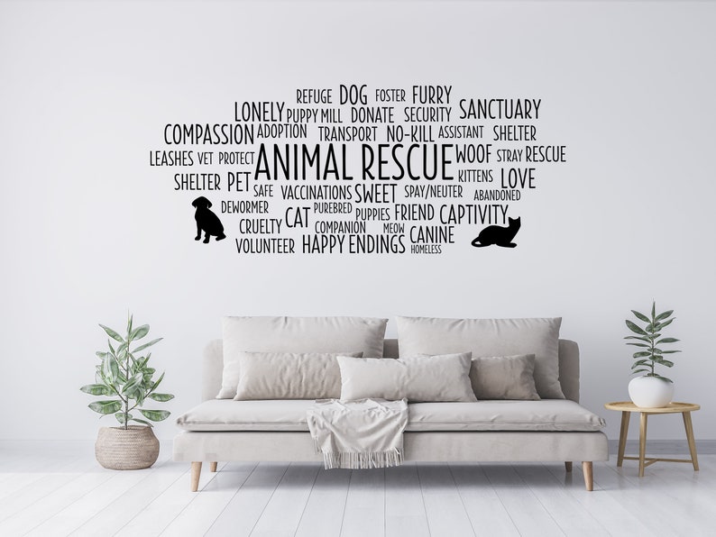 Peut inclure: Un nuage de mots noir et blanc avec les mots "Animal Rescue" au centre. Les mots sont dispos&eacute;s en cercle autour des mots du centre. Les mots sont tous li&eacute;s au sauvetage des animaux, tels que "refuge", "amour", "compassion", "errance", "b&eacute;n&eacute;vole", "heureux d&eacute;nouement", "sans-abri", "chien", "chat", "ami", "canin", "f&eacute;lin", "chiot", "chaton", "s&ucirc;r", "vaccinations", "vermifuge", "transport", "sans euthanasie", "s&eacute;curit&eacute;", "sanctuaire", "donner", "accueillir", "abandonn&eacute;", "captivit&eacute;", "pur-sang", "compagnon", "laisses", "v&eacute;t&eacute;rinaire", "prot&eacute;ger", "aboiement", "miaulement", "doux", "st&eacute;rilisation", "chiots", "chatons", "ami", "captivit&eacute;", "cruaut&eacute;", "b&eacute;n&eacute;vole", "heureux d&eacute;nouement", "sans-abri".