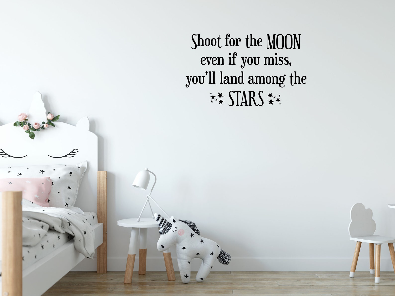 Shoot for the Moon and Stars Vinyl Wall Decal Quote Etsy