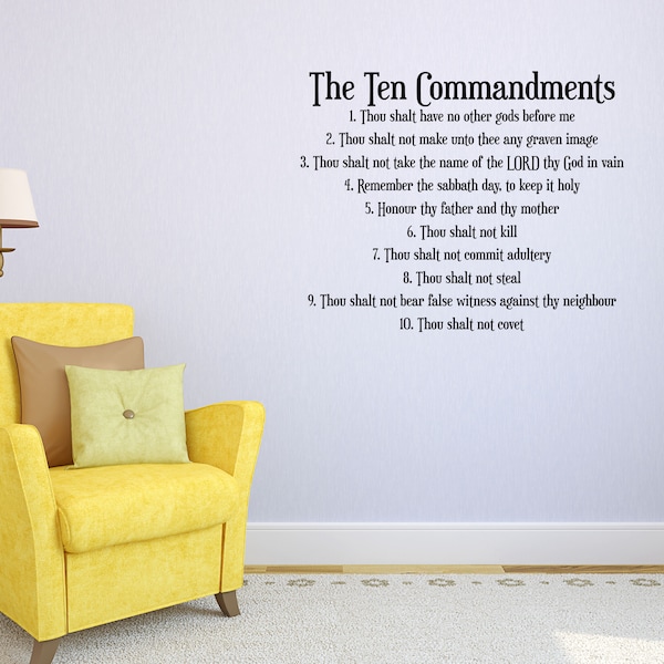 10 Commandments Wall Art Etsy