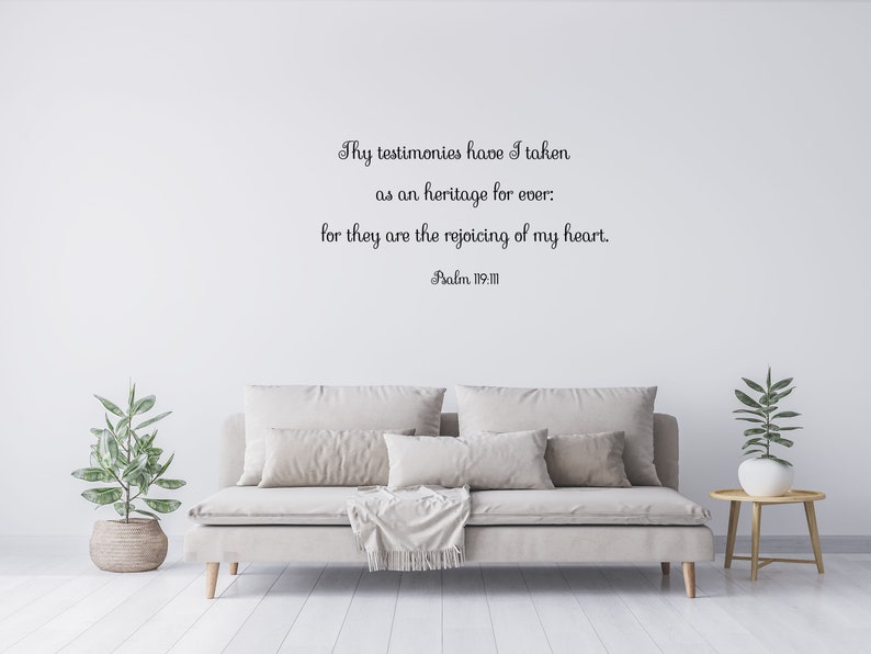 Psalms 119111 Bible Verse Scripture Wall Decal Sticker KJV Etsy
