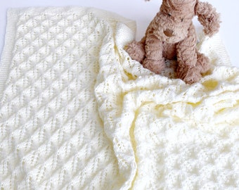 Flora Knitting Pattern | Knit Baby Blanket Pattern | Knit PDF