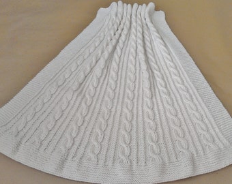 Knitting Pattern: Lovely Cabled Baby Blanket Knitting Pattern