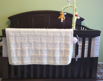 Knitting Pattern: Knit Baby Blanket Pattern Brick by Brick