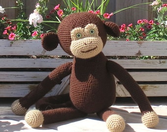 Crochet Monkey PDF Pattern | Maria the Monkey | Stuffed Crochet Monkey Amigurumi PDF