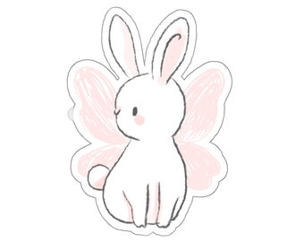 Bunny with Wings Stickers