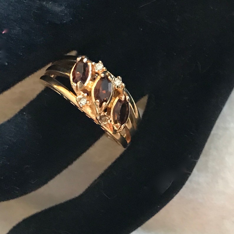 Vintage Ring Costume Jewelry Gorgeous TopazDiamond Ring