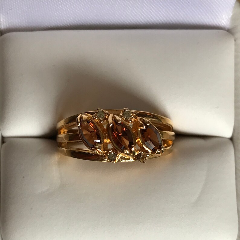 Vintage Ring Costume Jewelry Gorgeous TopazDiamond Ring