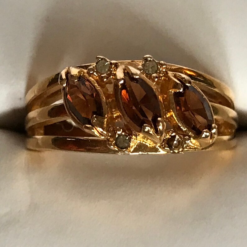 Vintage Ring Costume Jewelry Gorgeous TopazDiamond Ring