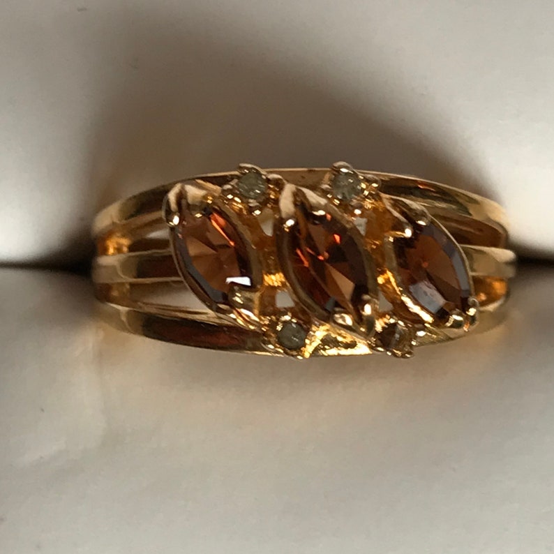 Vintage Ring Costume Jewelry Gorgeous TopazDiamond Ring