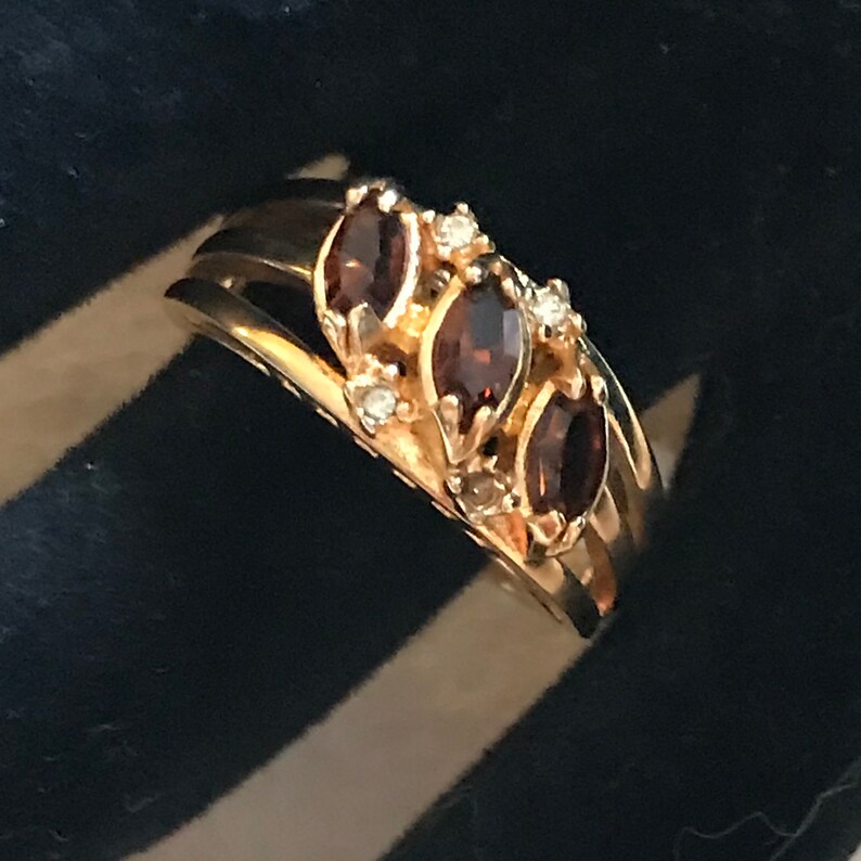 Vintage Ring Costume Jewelry Gorgeous TopazDiamond Ring
