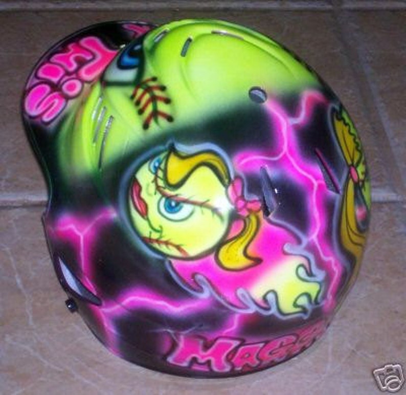 Softball Batting Helmet Airbrushed Fastpitch New Personalized Etsy