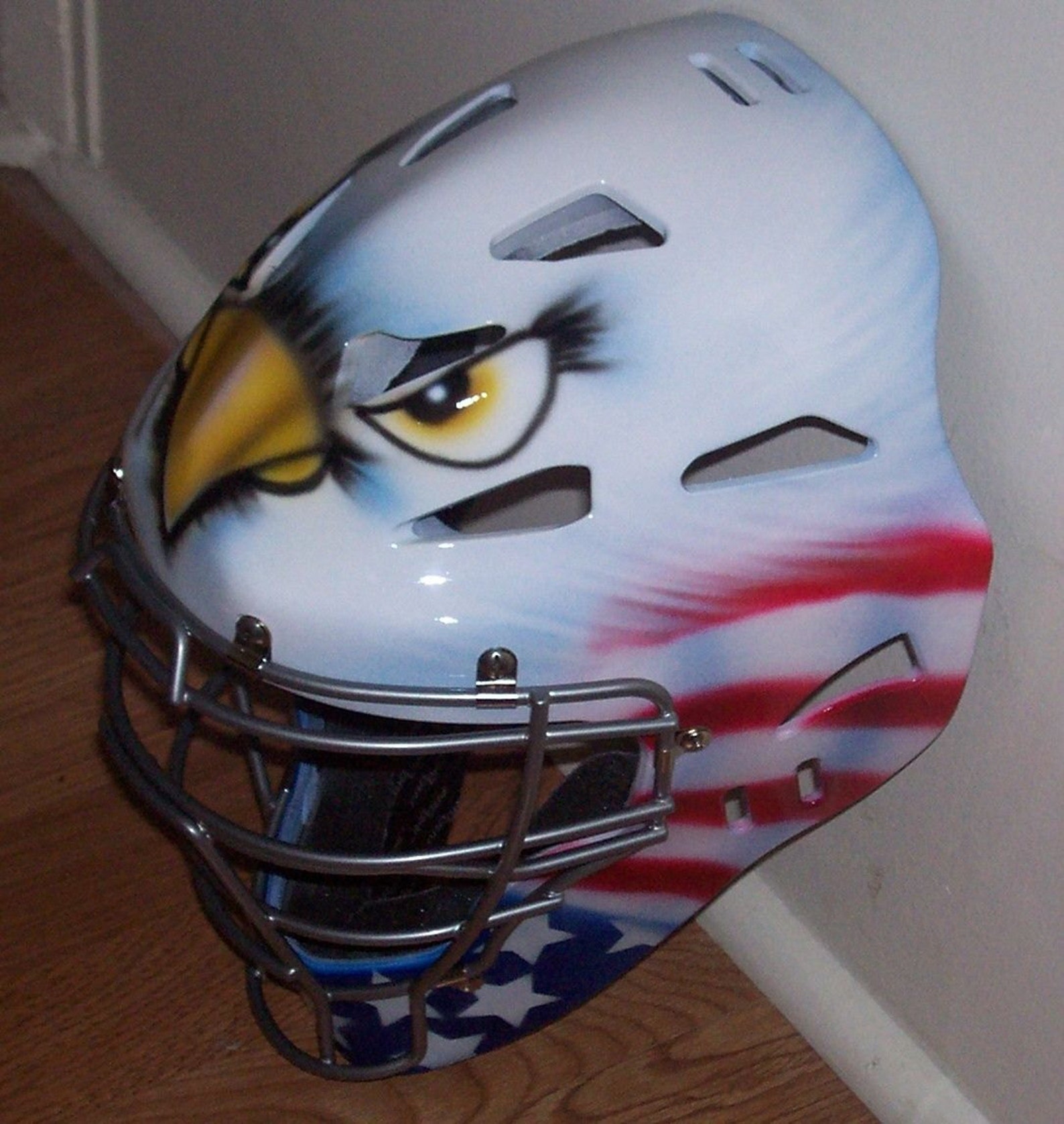 Airbrushed Eagle American Flag Catchers Helmet Rawlings CFA2 Etsy