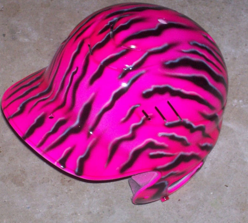 Softball Batting Helmet PINK Zebra Airbrushed Fastpitch New Etsy