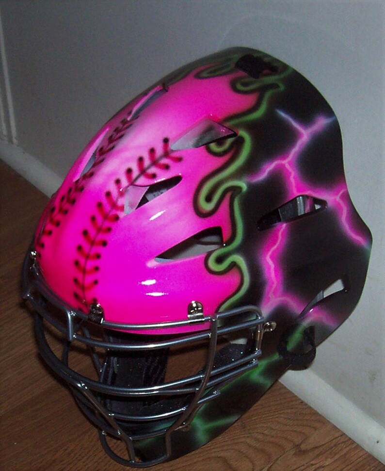 Airbrush Softball catchers helmet Rawlings YOUTH or ADULT Etsy
